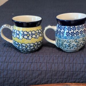 Ceramika Artystyczna Bubble Mugs Lot of 2